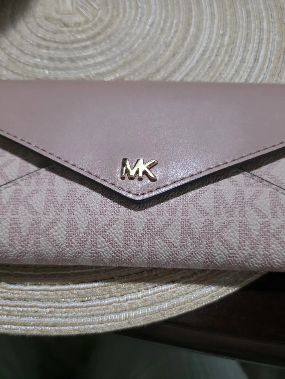 Michael Kors Dusty Rose Taupe Backpack with Matching Wallet Set